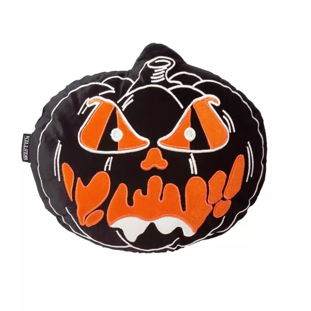 LAST CALL nwt killstar pumpkin filled shape cushion halloween pillow